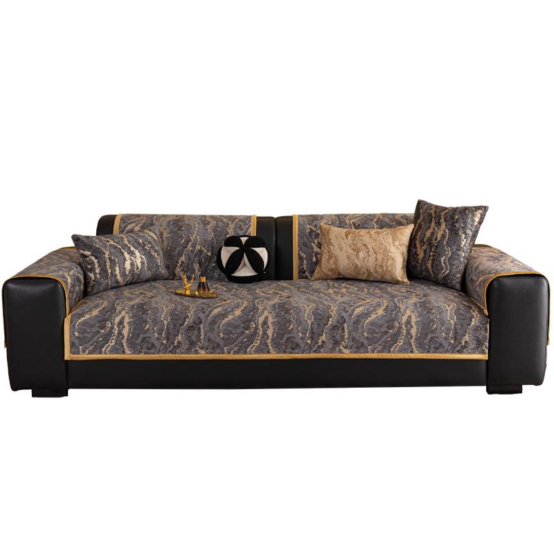 Nordic Retro Dutch Velvet Sofa Cushion New Four-Season Universal Thickened Non-Slip Light Luxury Seat Cushion Sofa Cover