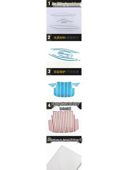 DX3 Car Window Stickers & Door Edge Anti-Scratch Protection Strips