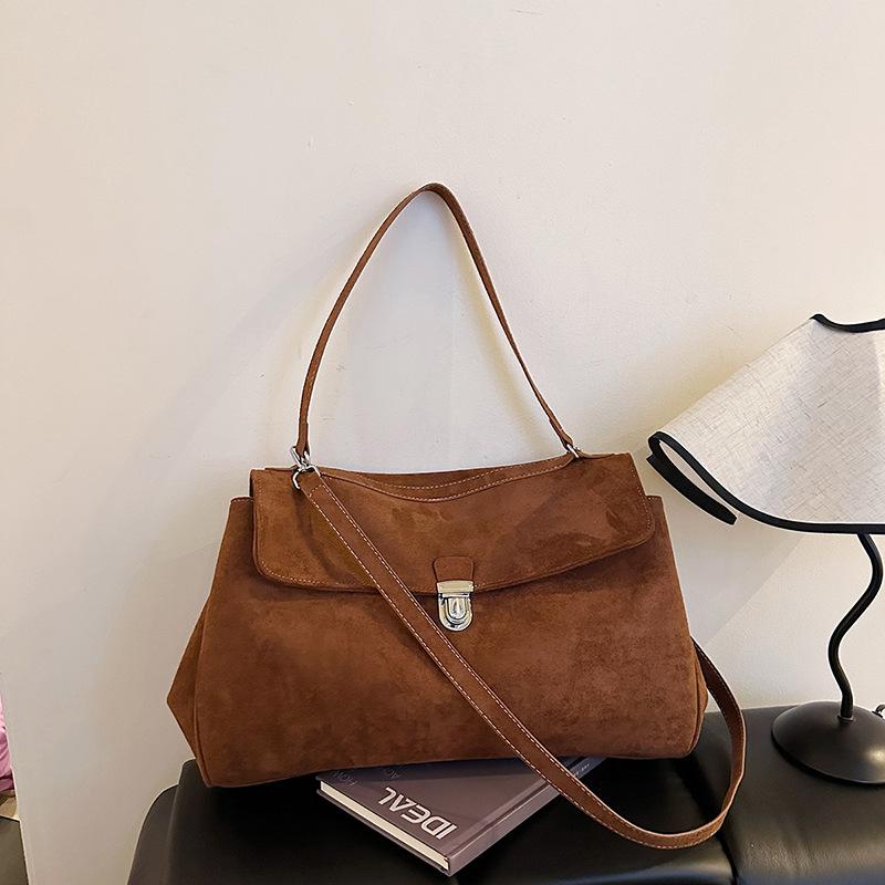 Borsa da pendolare alla moda da donna, Borsa a spalla singola retrò semplice sotto il braccio