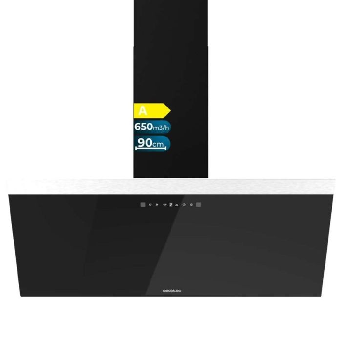 Hotte Aspirante - CECOTEC - Bolero Flux DT 906500 - Verre Noir - 90 cm - 650 m3/h