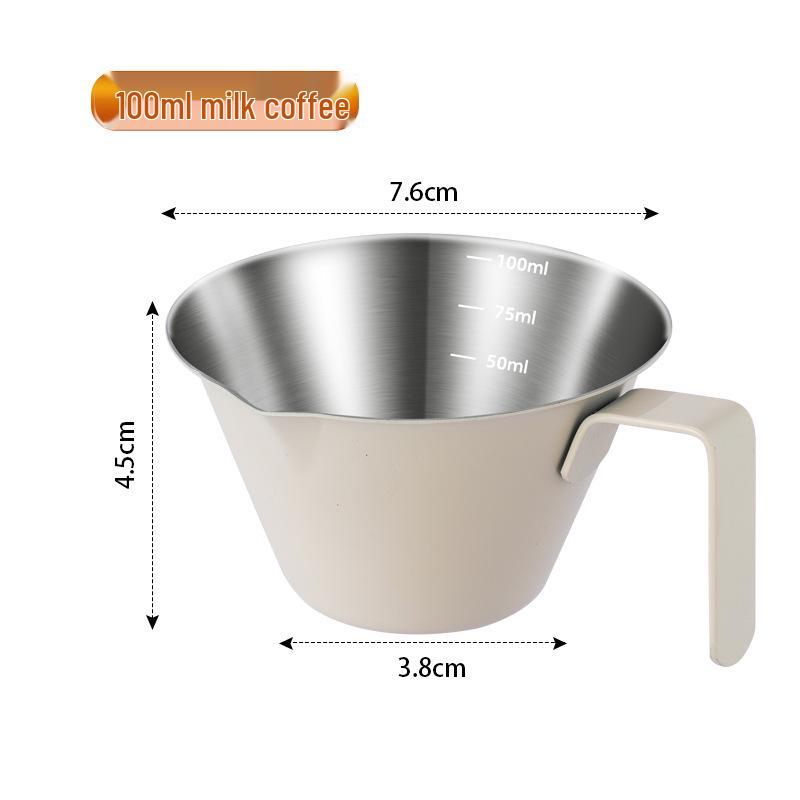 304 Stainless Steel Espresso Measuring Cup with Scale and Filter