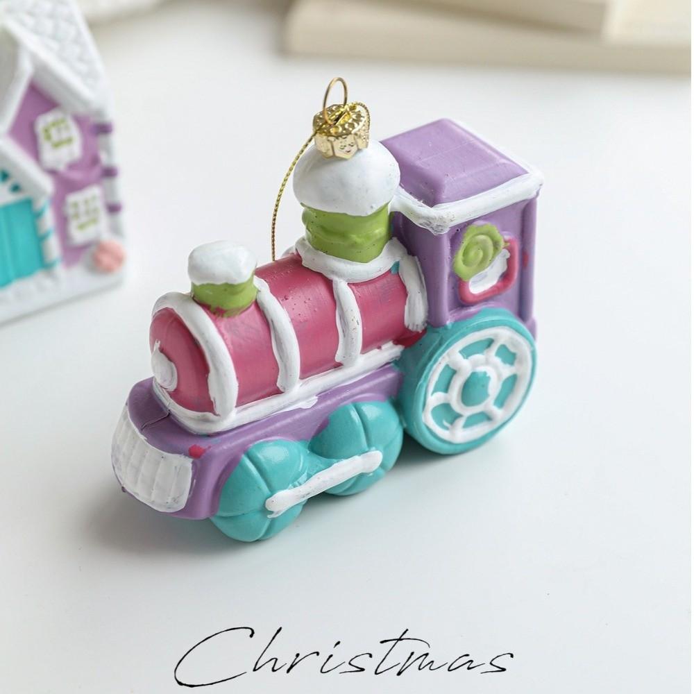 New Plastic Christmas Macaron Ornaments DIY Cute Christmas Tree Pendant Christmas Tree Hanging Ornaments Christmas Navidad Gift