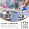 10 pièces Tasses à Mélanger la Peinture en Acier Inoxydable Réutilisables avec Bec Verseur Palette Bols à Peinture Couleur Enfants