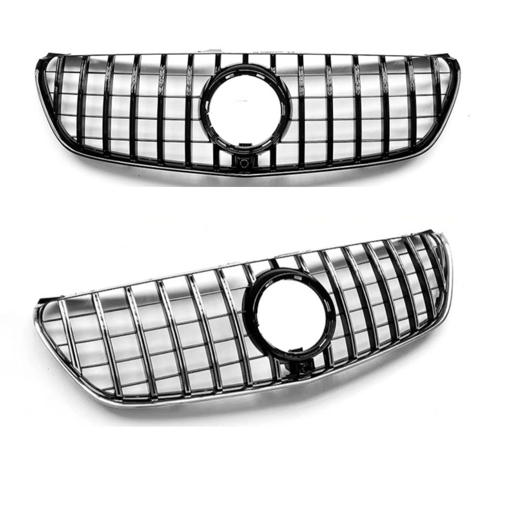 Für Mercedes V-Klasse W447 W448 2015-2019 V250 V260 Sport Kühlergrill Gitter Glänzend Schwarz ABS Stoßstangengrill Autozubehör