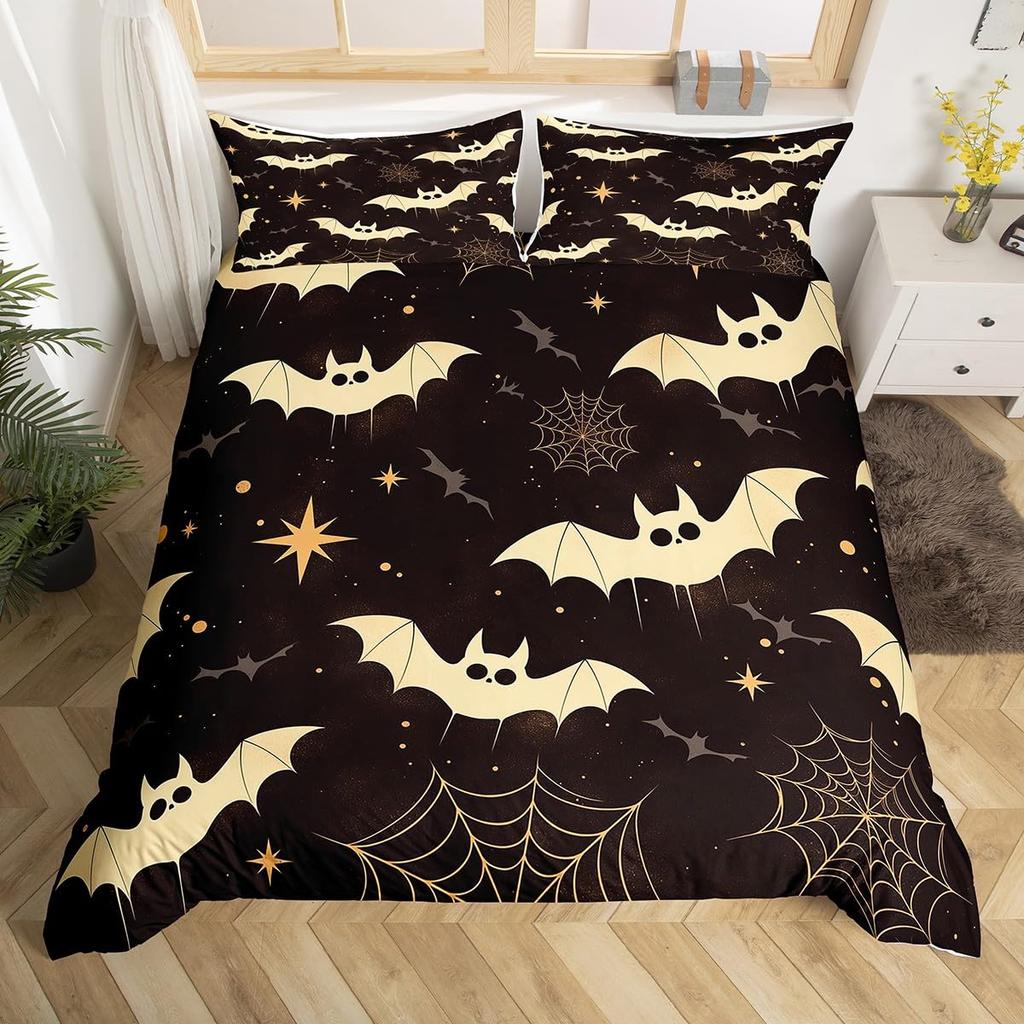Happy Halloween Bedding Set 3D Printed Duvet Cover Set Soft Polyester Single Double Queen Size For Birthday Gift Halloween Decor