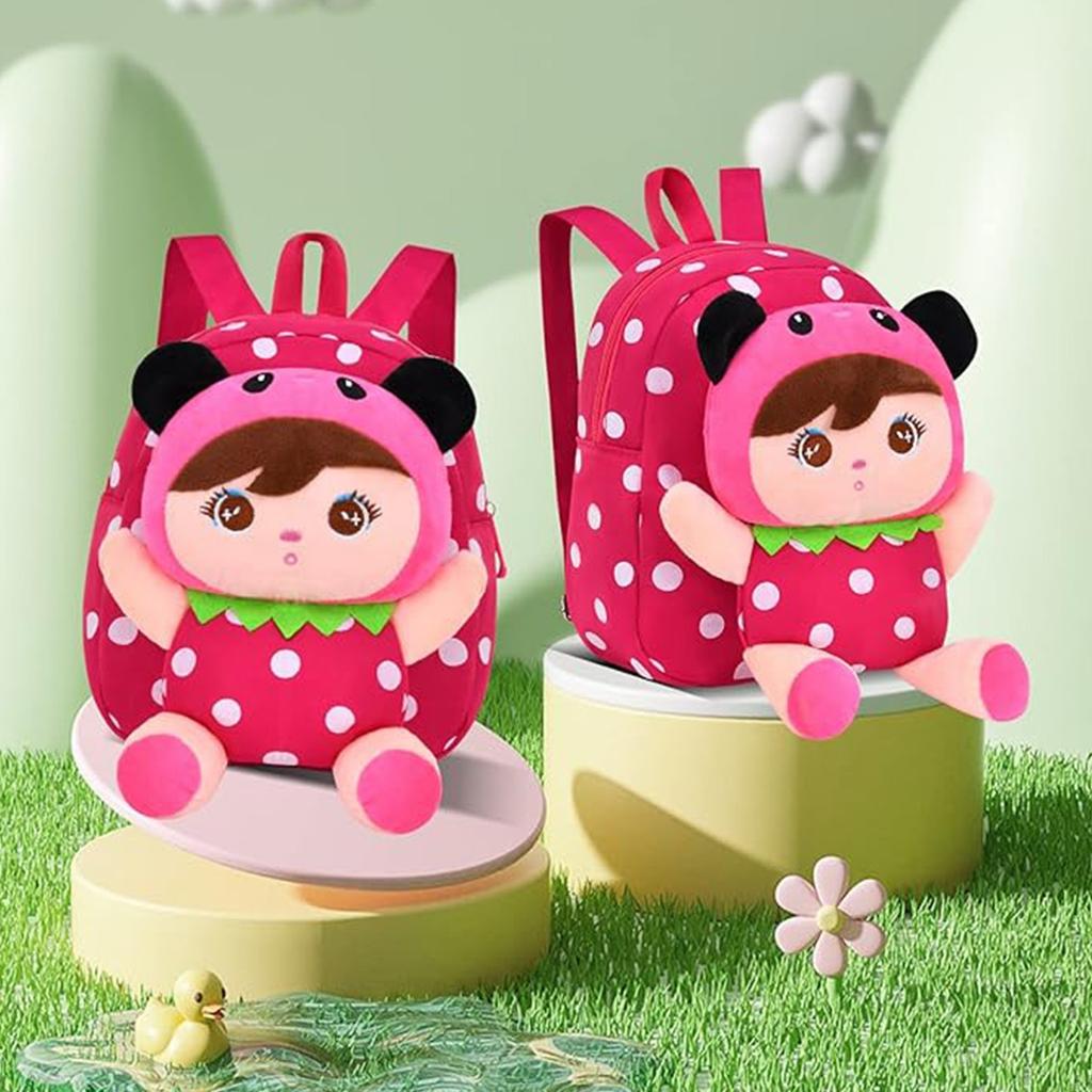 Kindergarten Backpack for Kids, Mini School Bag for Girls, Ergonomic & Ultra Lightweight, 23x25x10cm, Dark Pink