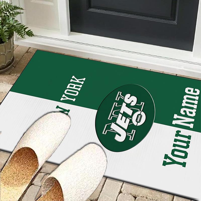 Custom NameJets Football Carpet, Indoor Rug, Chair Rug, Living Rooms, Doormat Made From Polyester Home Decor Birthday Christmas Gifts