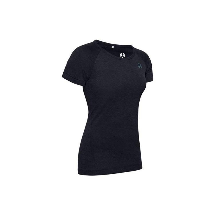 (WMNS) Under Armour RUSH Seamless Short Sleeve Black Women s 1351602-001 S