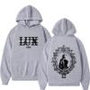 Singer Rosalia Lux Tour Print Hoodie Men Women Fashion Pullover Long Sleeves Oversized Vintage Loose Sweatshirts