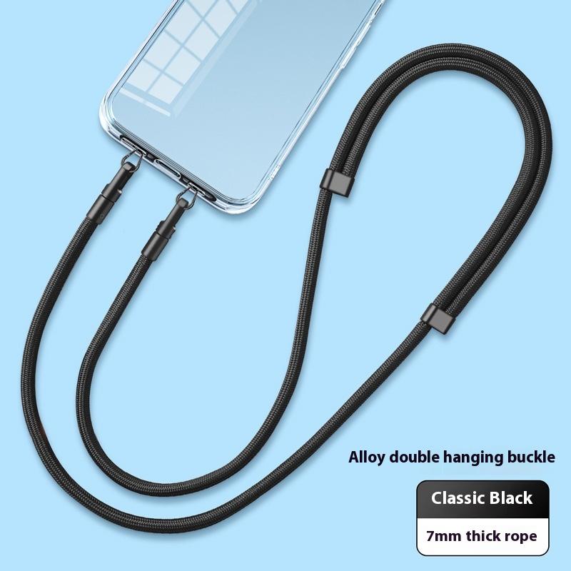 Metal Phone Hanging Tether Tab Upgraded Double Buckle Hole Ring Cell Phone Lanyard Patch Strap Replacement Part For Iphone Cases
