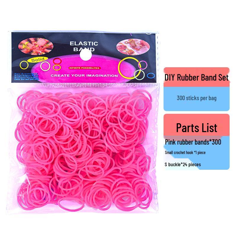 

300 разноцветных резинок в пакетиках для детских игрушек «Сделай сам» и радужных браслетов