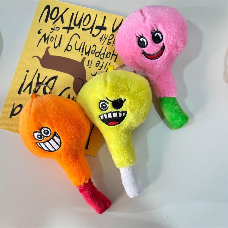 Creative Cute Funny Colorful Light Bulb Plush Doll Stuffed Toys Keychain Pendant Bag Charms Backpack Hang Ornaments Gift Keyring