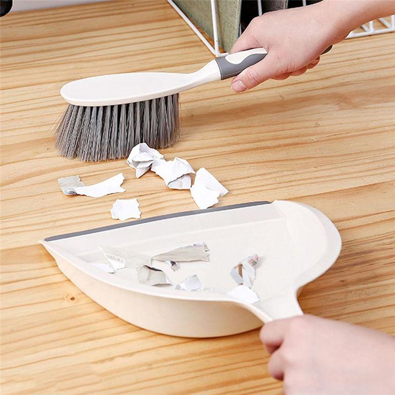 M-Modern-Dust Pan And Brush Set With Handle - Portable Hand Broom And Dustpan Set Combo - Small Broom And Dustpan Set Indoor Dur