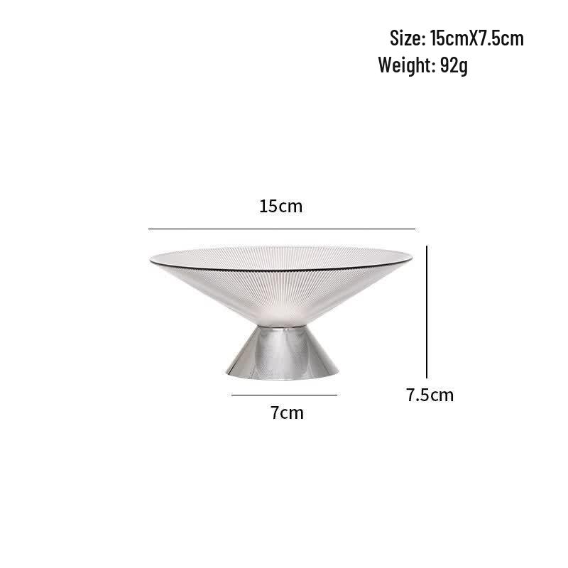 Luxury High-Footed Glass Fruit Bowl