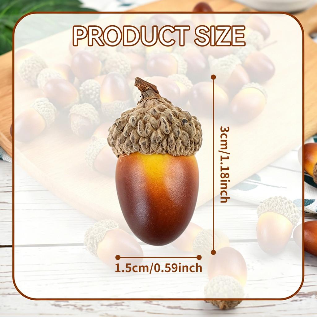 5/10 PCS Artificial Acorns with Caps Realistic Fake Acorns DIY Craft Fall Autumn Decor Table Centerpiece Woodland Props