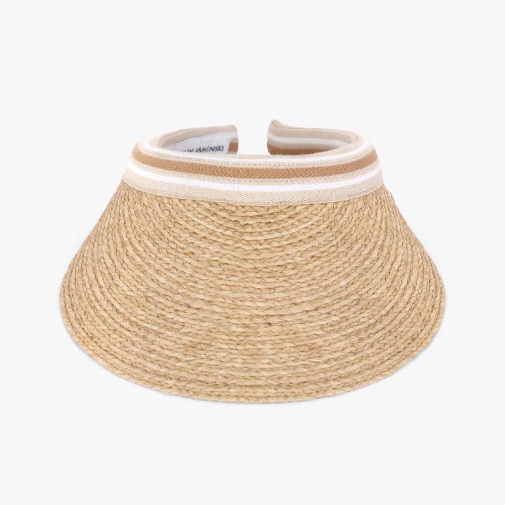 Helen Kaminski Hat50265 Ntnus Bianca Natural Nougat Stripe Visor Sun Cap