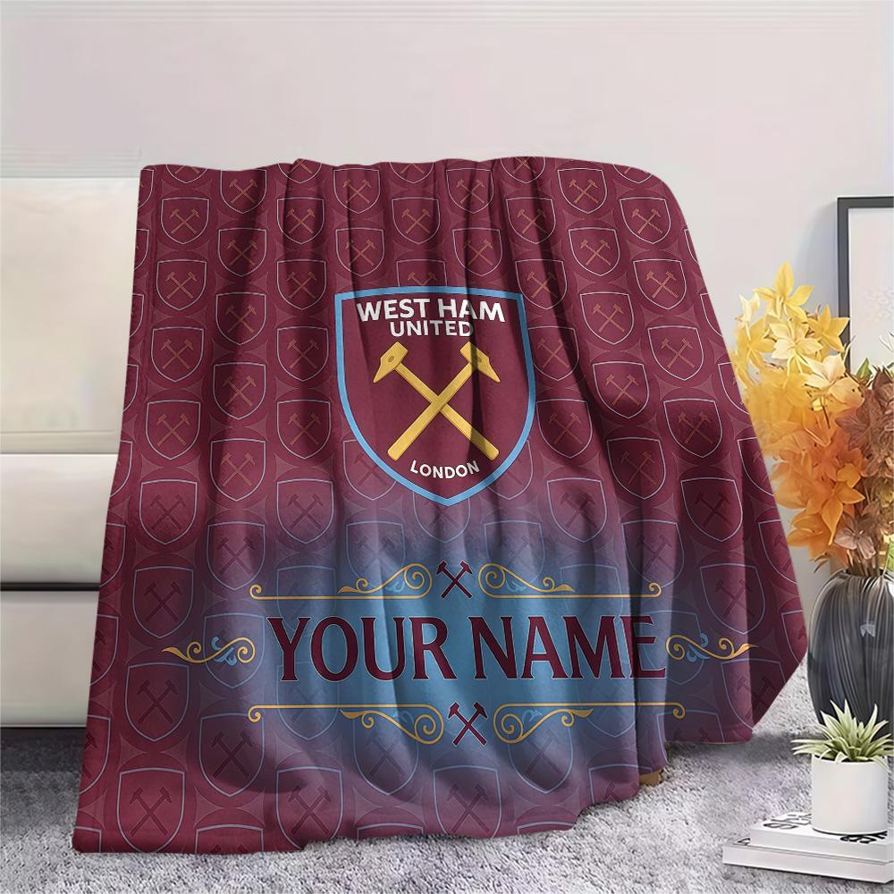Benutzerdefinierte West Ham United Flanelldecke, Hohe Qualität, Bequem für alle Jahreszeiten, Heimdekoration, Wärme und Komfort