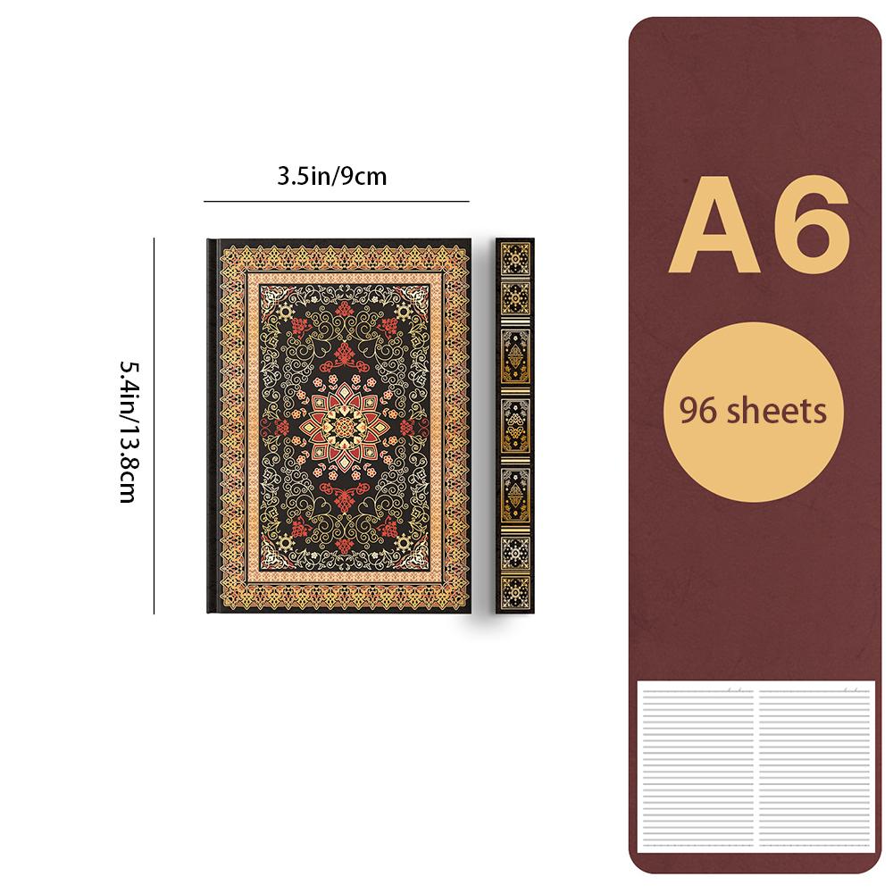 Vintage A6 Classic Notebook, High end Office Horizontal Notebook, Thick Student Stationery Gift Notebook