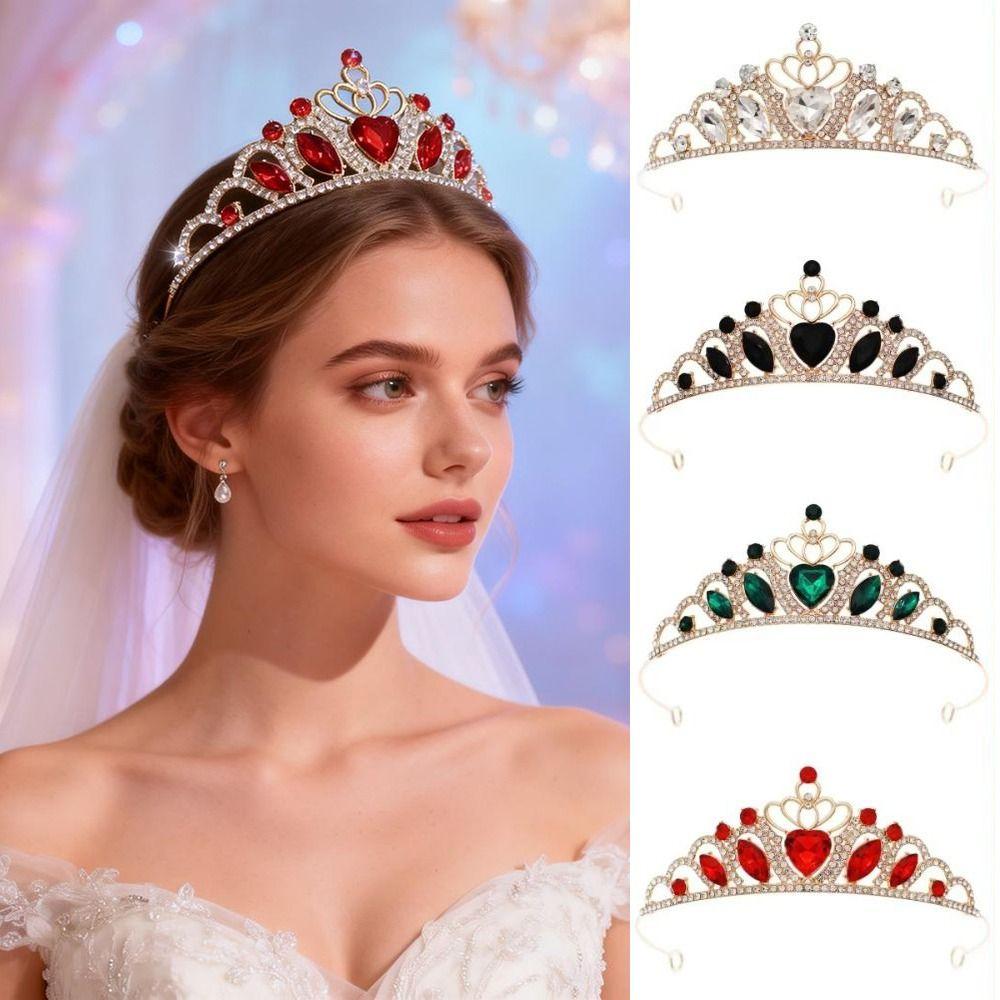Rhinestone Zinc Zinc Alloy Crystal Headpiece Crown Bling Bling Bridal Headwear  Daily Hair Accessories