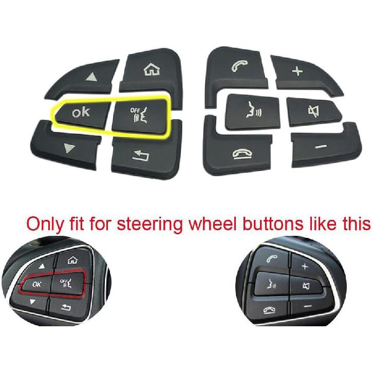 Angelguoguo Car Steering Wheel Button Switch Trim Cover Sticker Fit for Mercedes Benz C GLC V Class W205 X253 W447