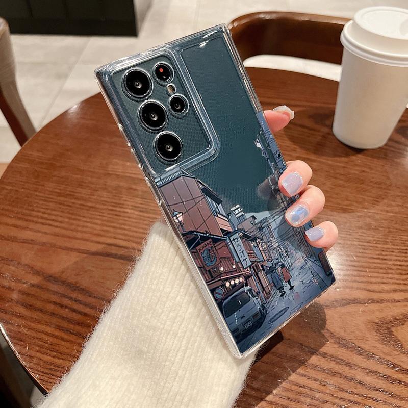 Bergflugzeug Muster Handyhülle Für Samsung Galaxy S26 S25 S24 S23 Ultra S22 Plus S24 S21 FE S25 Edge Transparentes Weiches TPU Cover