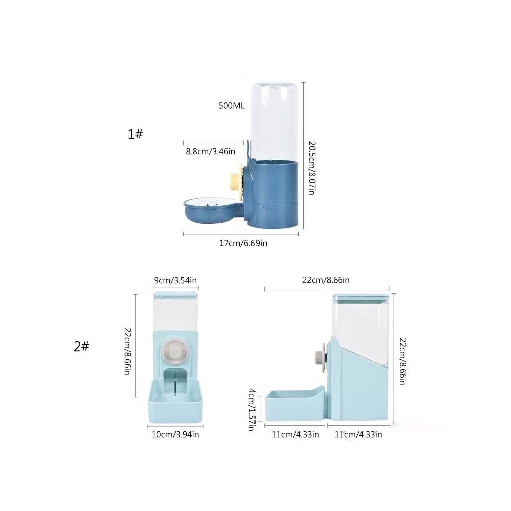 Pet Food Feeder Water Bottle Dish Large Capacity Feeding Pets Drinking Dispenser Bowl Supply for Household Professional Shop