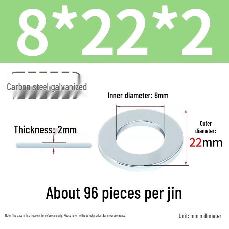 Oversized Thickened Galvanized Iron Flat Washer M2M3456810-M6