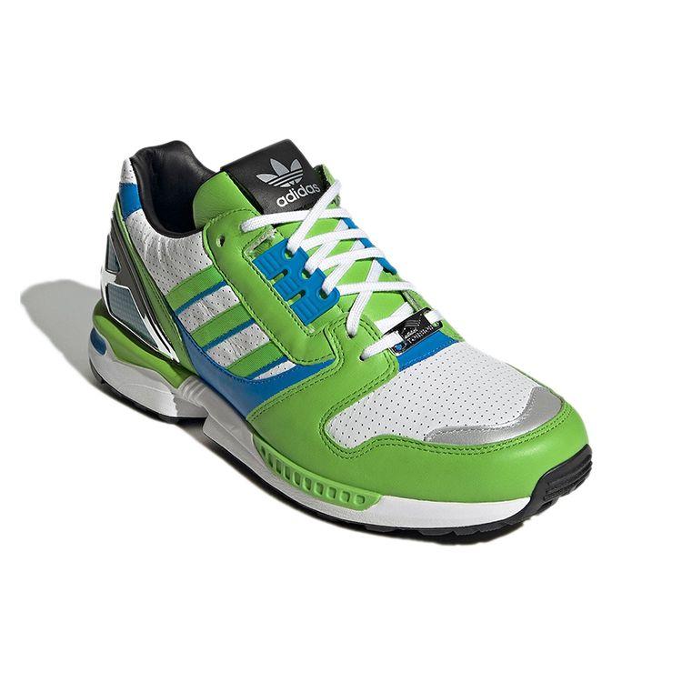 Kawasaki Ninja X Adidas ZX 8000 White Green Men Sneakers Semi-Solar-Green Bright-Blue GW3358