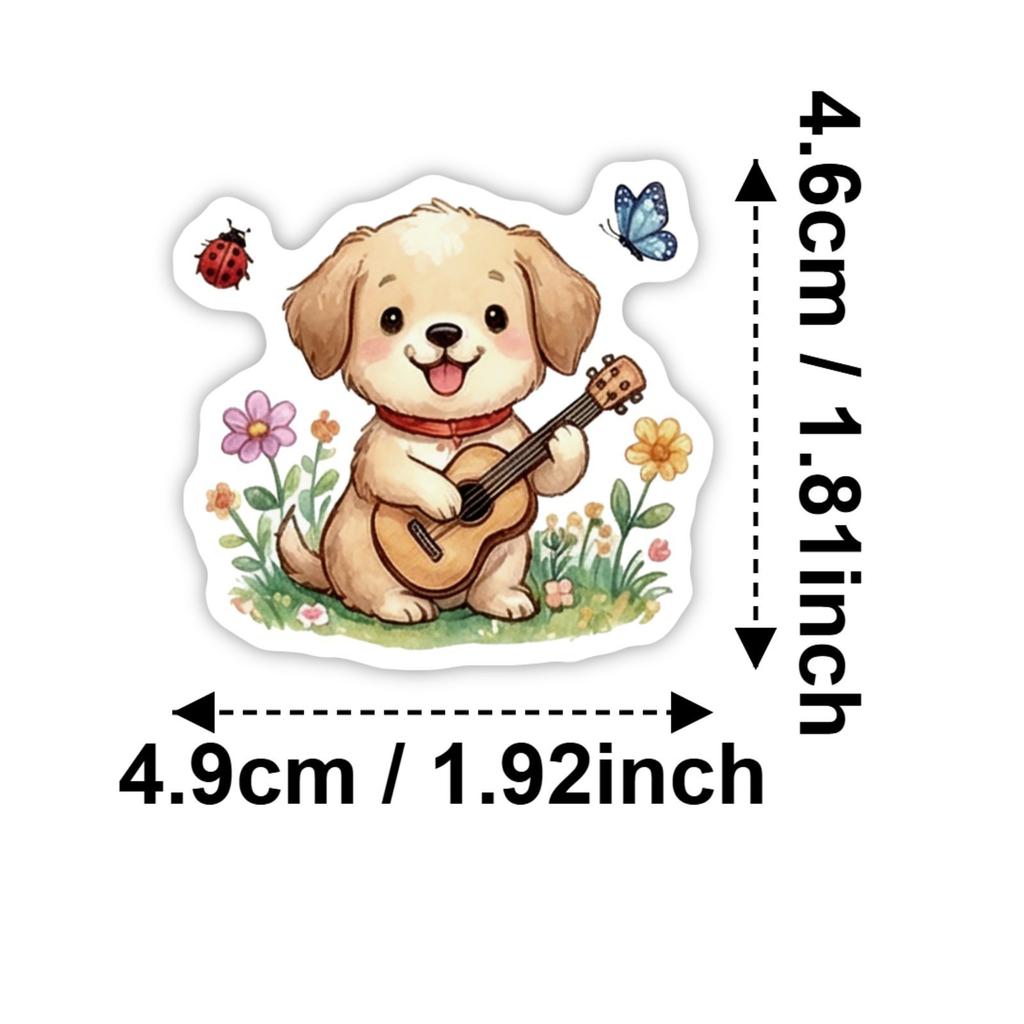 50 Healing Cartoon Cute Animal Creative Stickers Warm Decoration Water Cup Flat Waterproof Sticker