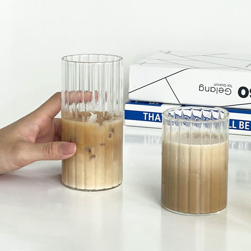Clear Glass Cups Reusable Drinking Cup Iced Coffee Mug Summer Cold Water Bottle Cocktail Whiskey Beer Cups Flower Vases