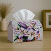 1pc Modern Floral Tissue Box Compatible for Lily - Multifunctional Tissue Holder, Compact Tissue Storage Suitable for Bedroom, Living Room, Car & Part
