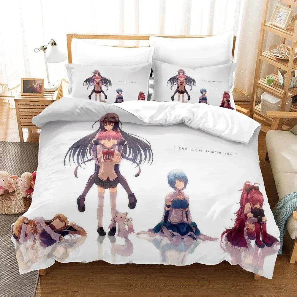 Comforter Fashion Top 3D Puella Magi Madoka Magica Bedding Sets With Twin Full Queen King Bedclothes