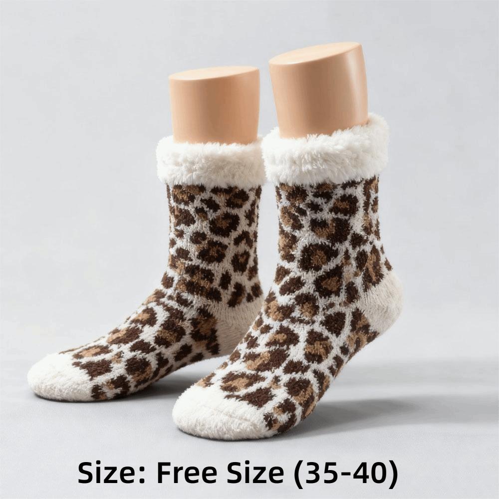 Thicken Plush Fuzzy Slipper Socks Thermal Warm Thermal Slipper Socks Soft Sleep Socks Bedroom Wear