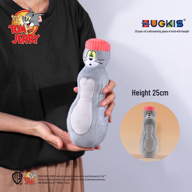 Tom and Jerry Plush Toy Set: Tom Cat Doll & Jerry Mouse Pillow