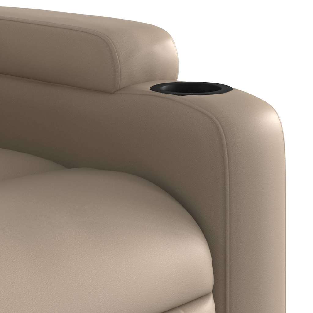 Recliner Chair with Rising Function Cappuccino Brown Faux Leather