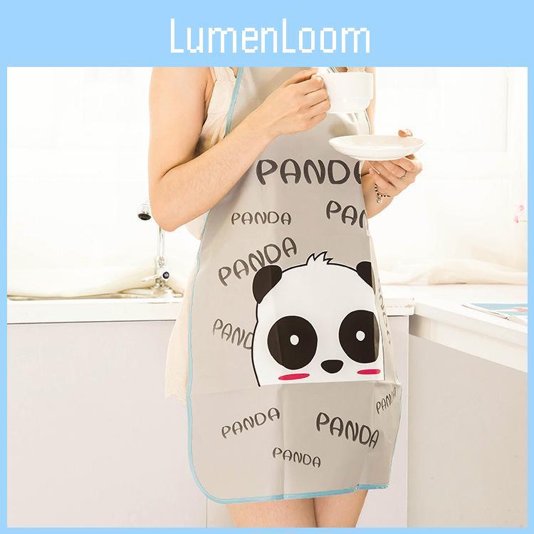 Panda Half Rabbit Body Apron Kitchen Oil Proof Water Stain Sleeveless Resistant