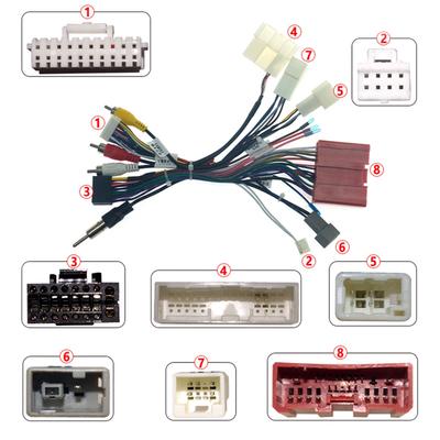 Car 16pin Audio Wiring Harness With Canbus Box For Mazda 6 CX-5 Stereo Installation Wire Adapter