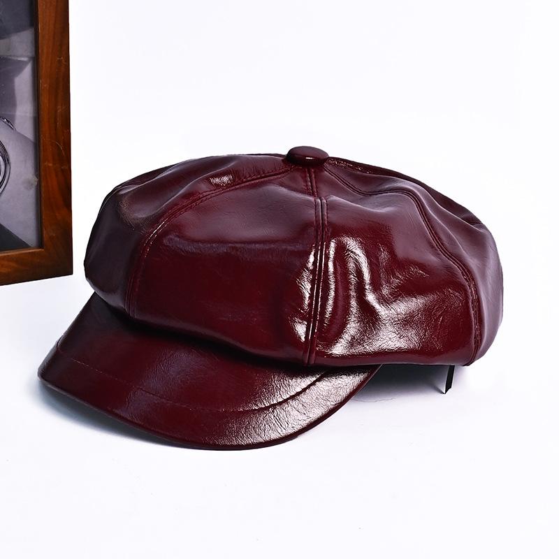 

Осенне-зимняя ретро шляпа, маленькая шляпка, подчеркивающая лицо, универсальная шляпа, женская теплая ветрозащитная восьмиугольная шляпа One Size