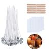 165Pcs Pre Waxed Smokeless Candle Wicks Wick Holders Soy Oil Wax Core  Candle Making
