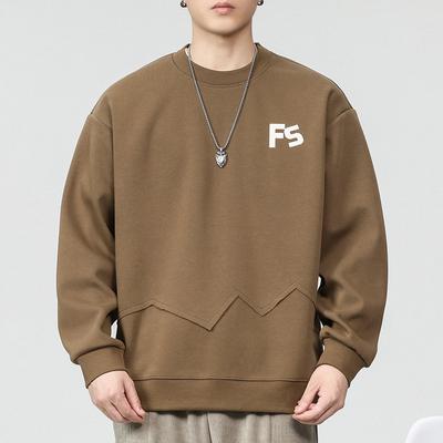 Autumn Pullover American Sweater Men'S Loose Large Size Round Neck Long Sleeve Top Trendy Brand