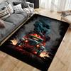Fiery chaos vintage car explosion carpet Yoga living room room decor children's crawling mat doormat area rug games mat