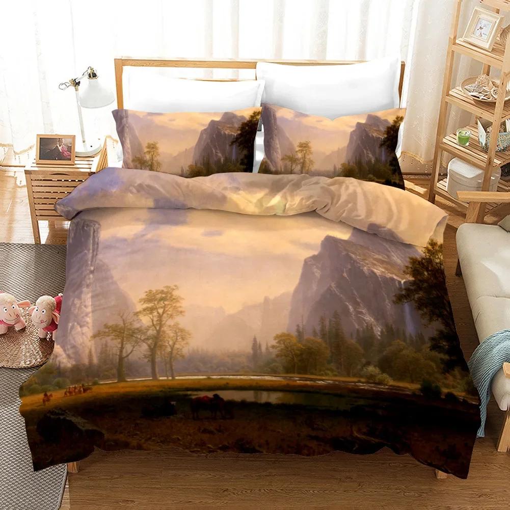 Bettbezug mit Ölgemälde, Van Gogh Sternennacht-Druck, Bettwäsche-Set, Mikrofaser, Bettbezug, Queen/King/Full/Twin, für Kinder, Frauen, Jungen