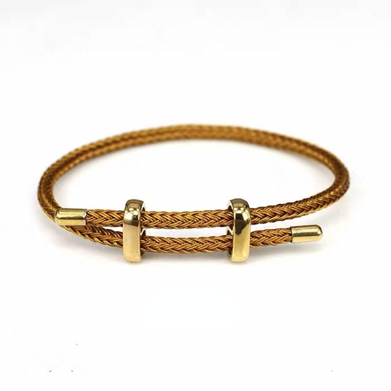 10Pc Luxury Multicolor Fashion Adjustable Bracelet Stainless Steel Wire Waterproof Rope Bracelet Men Women Jewelry Accessories