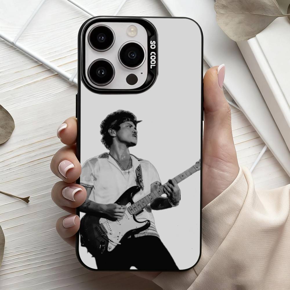 

Talented Singer B-Bruno M-Mars Phone Case For iPhone17,16,15,14,13,12,11 Plus,Pro Max Black Candy Silver Plated Cover iPhoneXSMAX