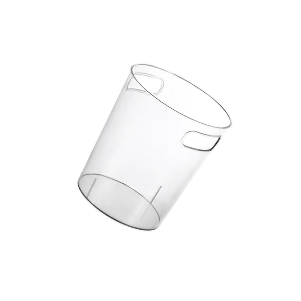 Transparent Trash Can Clear Wastebasket with Handles for Kitchen Bathroom Office Bedroom Living