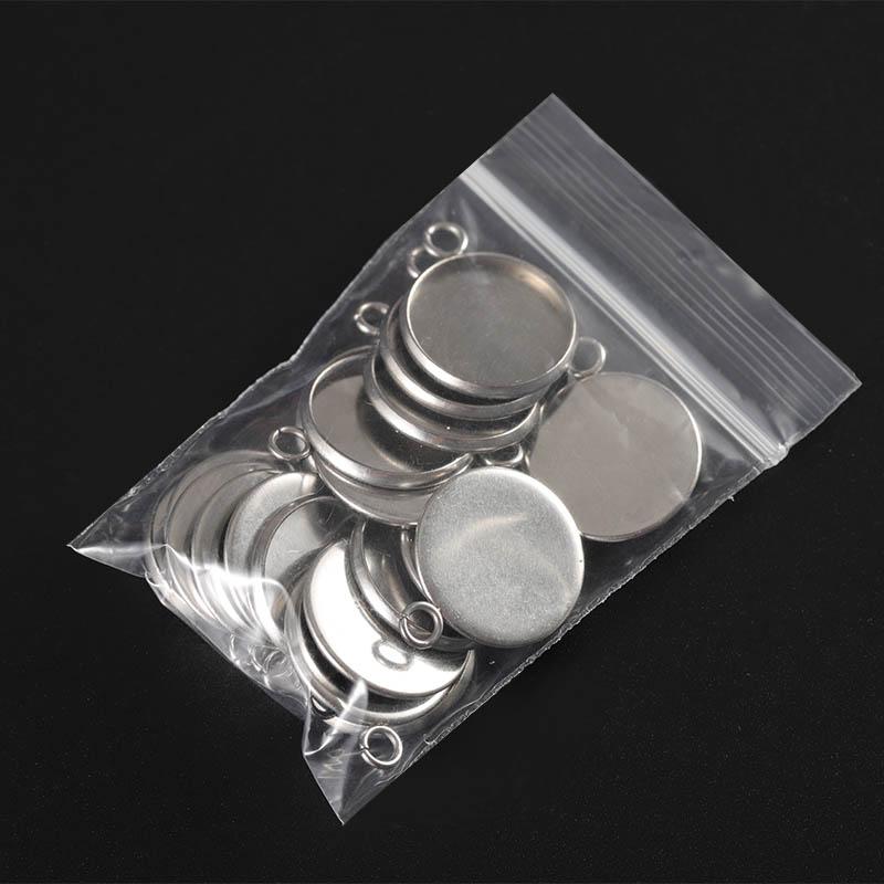 20pcs 6-30mm Gold Color Stainless Steel Cabochon Base Pendant Settings Blank Tray for Cameo Jewerly Making Components DIY