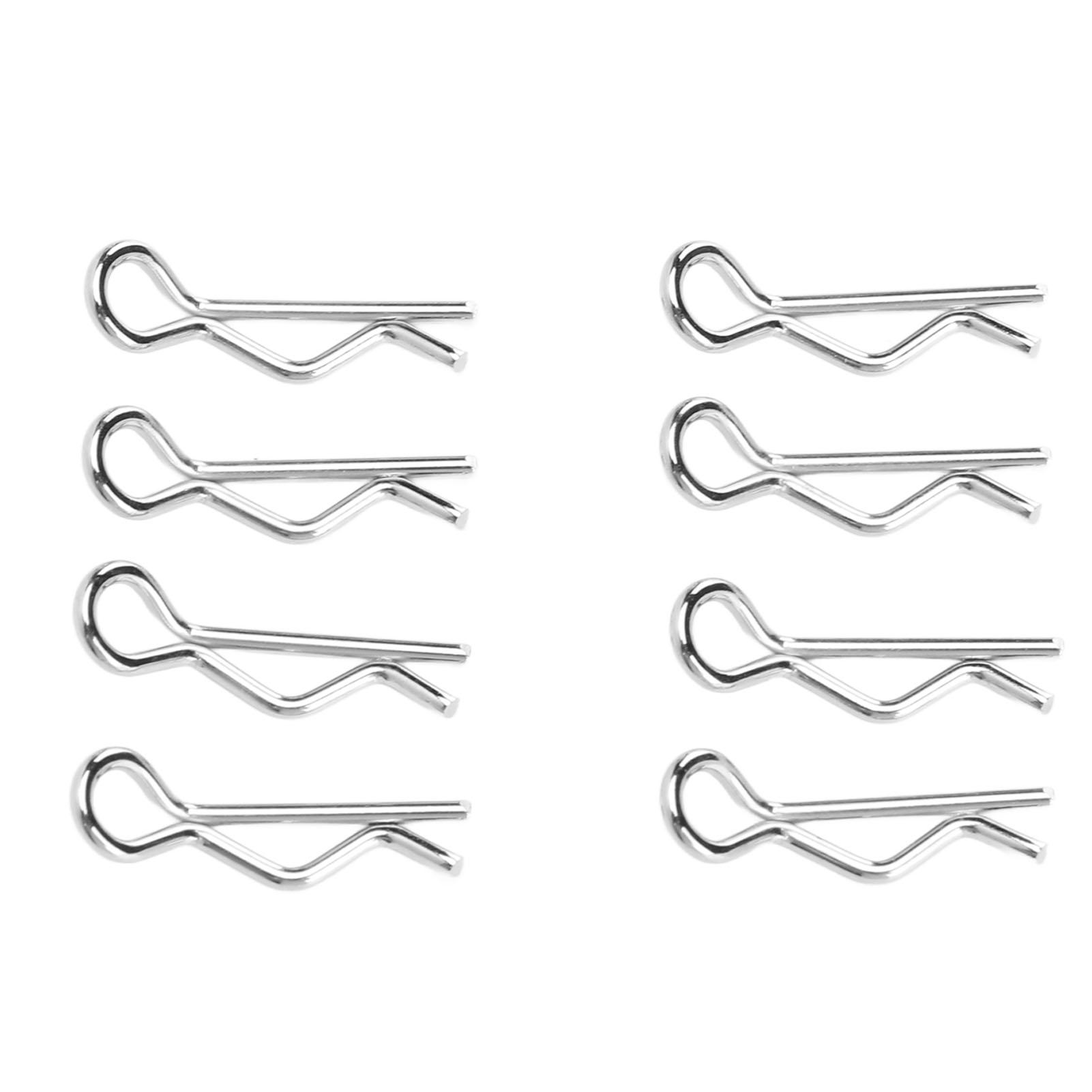 

8 шт. Шпильки для кузова RC Металеві з нержавіючої сталі R-подібні кліпси для радіокерованої машини масштабу 1/12 1/14