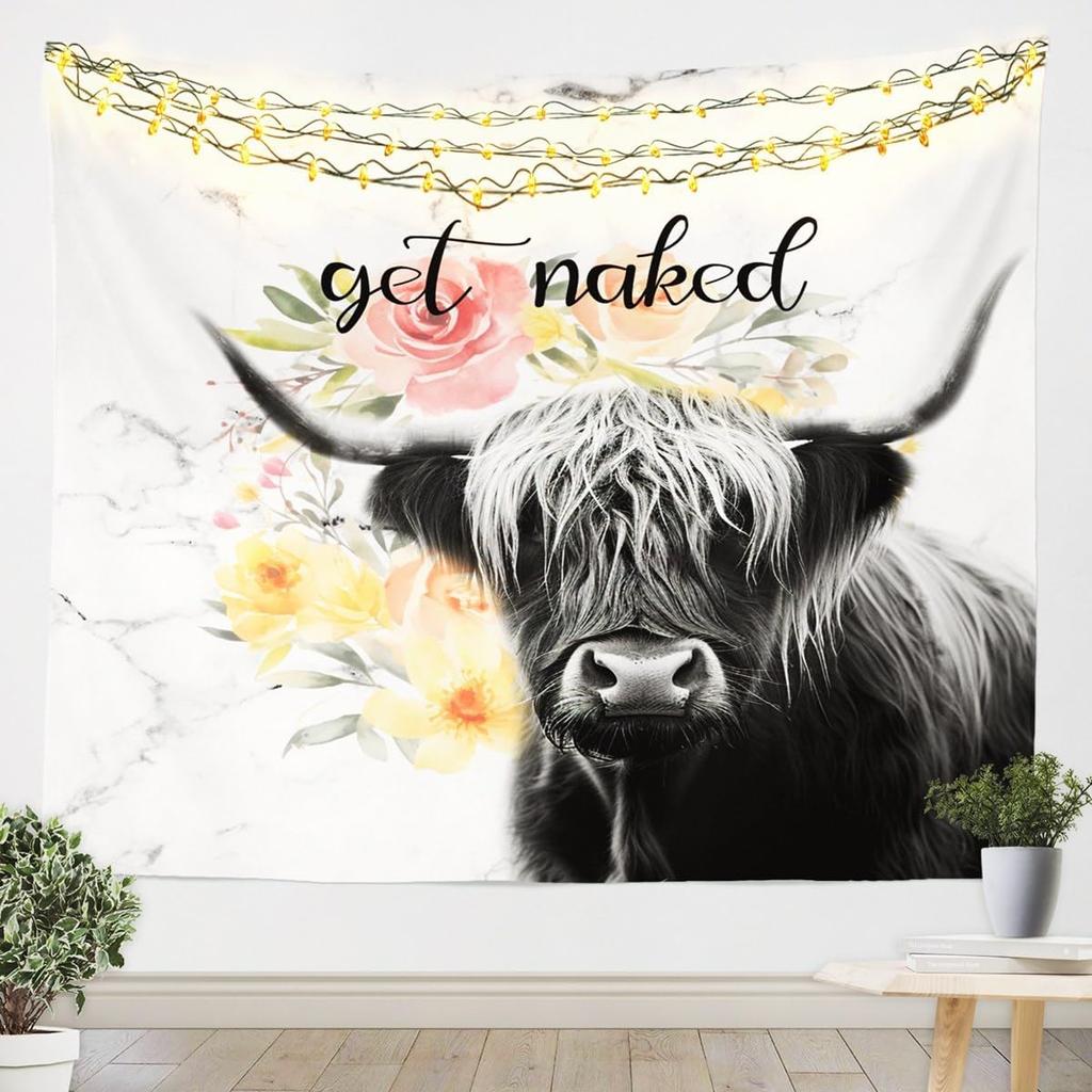 Black And White Cat Tapestry,Red Rose Floral Wall Hanging Art For Kids Girls Women Teens Bedroom Decor,3D Animals Plants Wall
