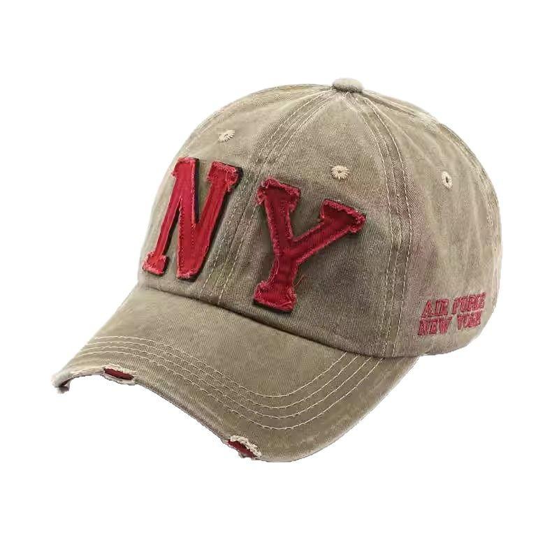 New Old fashioned Baseball Cap Retro Simple American Denim Embroidered Letters Sun Protection Sun Protection Versatile Baseball Cap