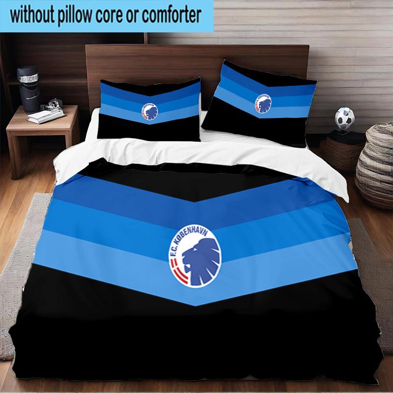 Copenhagen Lion Emblem 3PCS Print Bedding Set, Includes A Duvet Cover and Two Pillowcases for Bedroom, Dormitory, Suitable for All Seasons